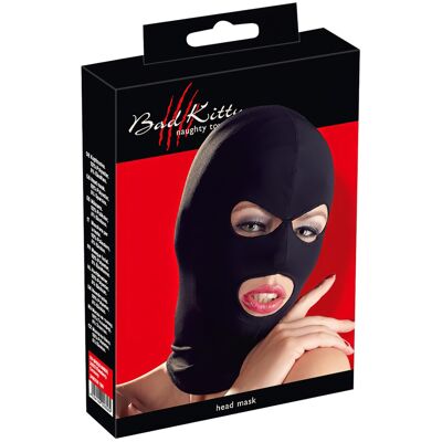 Bad Kitty - fetish masker met mond- en oogopening - zwart Bad Kitty - fetish masker met mond- en oogopening - zwart