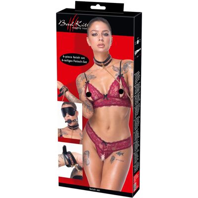 Bad Kitty - bondage set - 6-delig - zwart Bad Kitty - bondage set - 6-delig - zwart