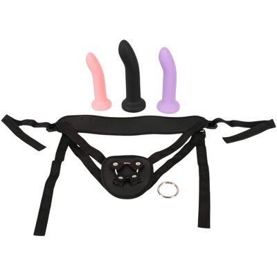 You2Toys - strap-on dildo set - zwart You2Toys - strap-on dildo set - zwart