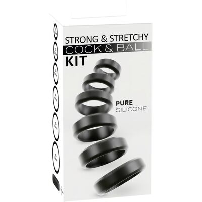 You2Toys - penis- en teelbalringen set (zwart) - 6 stuks You2Toys - penis- en teelbalringen set (zwart) - 6 stuks
