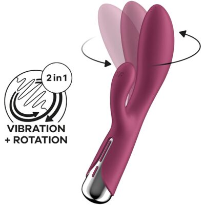 Satisfyer Spinning Rabbit 1 - roterende clitorisstimulator vibrator (rood) Satisfyer Spinning Rabbit 1 - roterende clitorisstimulator vibrator (rood)