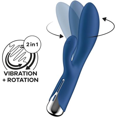 Satisfyer Spinning Rabbit 1 - roterende clitorisstimulator vibrator (blauw) Satisfyer Spinning Rabbit 1 - roterende clitorisstimulator vibrator (blauw)