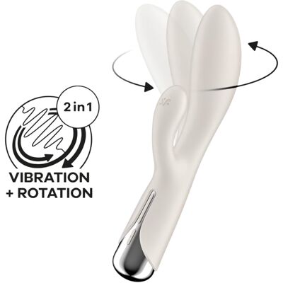 Satisfyer Spinning Rabbit 1 - roterende vibrator met clitorisstimulator (beige) Satisfyer Spinning Rabbit 1 - roterende vibrator met clitorisstimulator (beige)