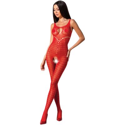 Passion BS078 - rood, open overall met stippen (S-L) Passion BS078 - rood, open overall met stippen (S-L)