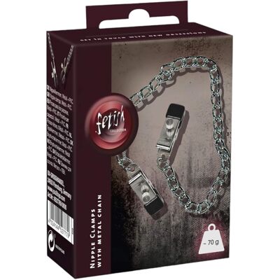 Fetish - Verstelbare klemmen met ketting Fetish - Verstelbare klemmen met ketting