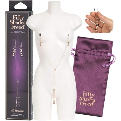 Fifty Shades of Grey Vijftig tinten vrijheid - All Sensation tepel- en schaamlipklemmen Fifty Shades of Grey Vijftig tinten vrijheid - All Sensation tepel- en schaamlipklemmen