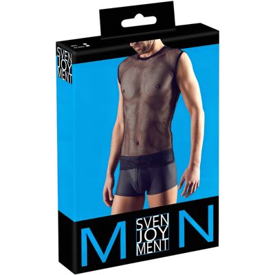 Svenjoyment - heren shirt - netstof - zwart Svenjoyment - heren shirt - netstof - zwart