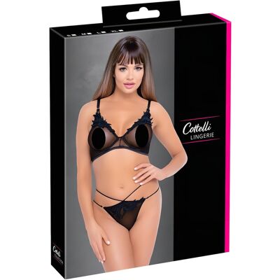 Cottelli - doorzichtig kanten bh-set (zwart) Cottelli - doorzichtig kanten bh-set (zwart)