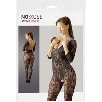 NO:XQSE - zwarte bloemen catsuit (S-L) NO:XQSE - zwarte bloemen catsuit (S-L)