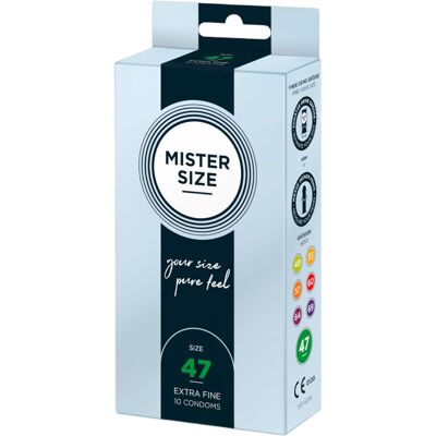 Mister Size - Condooms - Dun & nauw 47mm - 10 stuks Mister Size - Condooms - Dun & nauw 47mm - 10 stuks