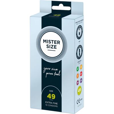 Mister Size - condoom - dun - 49mm - 10 stuks Mister Size - condoom - dun - 49mm - 10 stuks