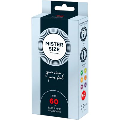 Mister Size - condoom - dun - 60mm - 10 stuks Mister Size - condoom - dun - 60mm - 10 stuks