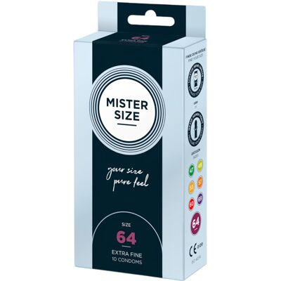 Mister Size - condoom - dun - 64mm - 10 stuks Mister Size - condoom - dun - 64mm - 10 stuks