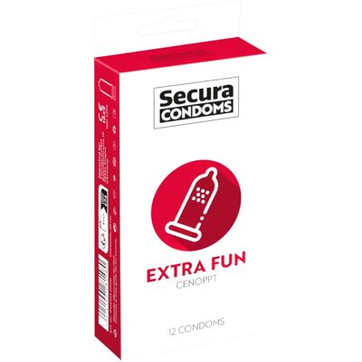 Secura Extra Fun - geribbelde condooms - 53mm - 12 stuks Secura Extra Fun - geribbelde condooms - 53mm - 12 stuks