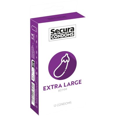 Secura Aubergine - extra groot condoom - 60 mm (12 stuks) Secura Aubergine - extra groot condoom - 60 mm (12 stuks)