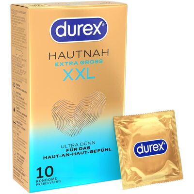 Durex Hautnah XXL - extra grote condooms - 10 stuks Durex Hautnah XXL - extra grote condooms - 10 stuks