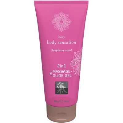 HOT - Shiatsu 2in1 Raspberry geur - massage glijmiddel - framboos (200 ml) HOT - Shiatsu 2in1 Raspberry geur - massage glijmiddel - framboos (200 ml)