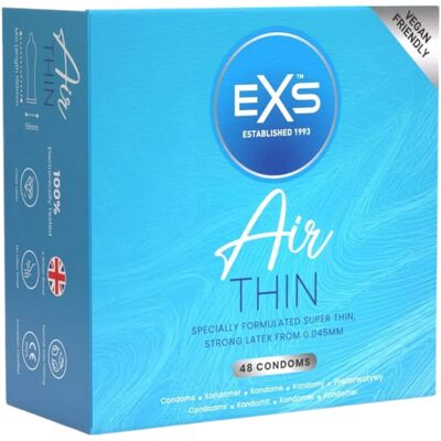 EXS Air Thin - latex condoom - ultradun - 48 stuks EXS Air Thin - latex condoom - ultradun - 48 stuks