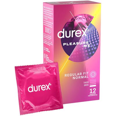 Durex Pleasure Me - geribbelde en gestippelde condooms - 12 stuks Durex Pleasure Me - geribbelde en gestippelde condooms - 12 stuks