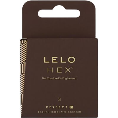 LELO Hex Respect XL - condoom - extra groot - latex - 3 stuks LELO Hex Respect XL - condoom - extra groot - latex - 3 stuks