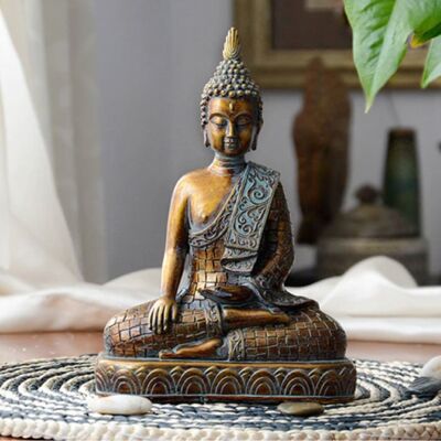 Homexw Boeddha Beeld Thailand - Decor Ornament Hars Sculptuur Tuin Bureau Homexw Boeddha Beeld Thailand - Decor Ornament Hars Sculptuur Tuin Bureau