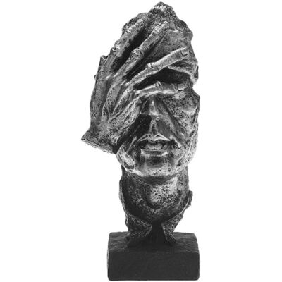 Stuff Certified® Noors Sculptuur Abstract - Denken Decor Standbeeld Ornament Hars Tuin Bureau Zilver Stuff Certified® Noors Sculptuur Abstract - Denken Decor Standbeeld Ornament Hars Tuin Bureau Zilver
