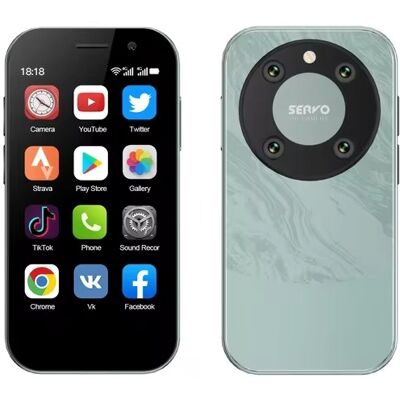 SERVO King 9000 Mini Smartphone - 2 GB RAM - 16 GB Opslag - 5 MP Camera - 2000mAh Batterij - Groen SERVO King 9000 Mini Smartphone - 2 GB RAM - 16 GB Opslag - 5 MP Camera - 2000mAh Batterij - Groen