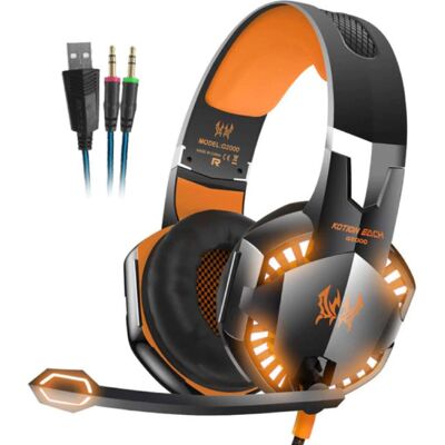 Kotion Each EACH G2000 Stereo Gaming Koptelefoon Headset Headphones met Microfoon Oranje Kotion Each EACH G2000 Stereo Gaming Koptelefoon Headset Headphones met Microfoon Oranje