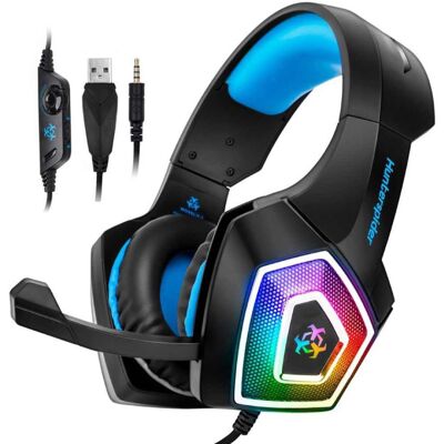 Hunterspider V1 Gaming Headset Stereo Koptelefoon Headphones met Microfoon voor PlayStation 4 / PC / Xbox Blauw Hunterspider V1 Gaming Headset Stereo Koptelefoon Headphones met Microfoon voor PlayStation 4 / PC / Xbox Blauw