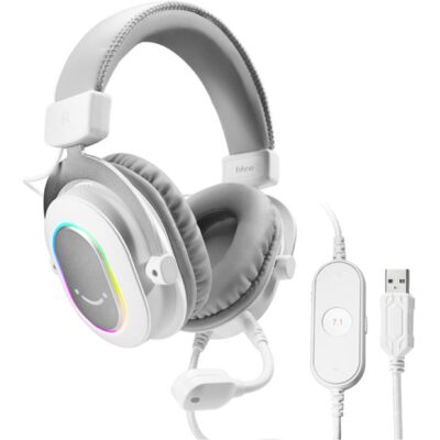 Fifine RGB Gaming Headset - Voor PS4/XBOX/Switch/PC 7.1 Surround Sound - Headphones Koptelefoon met Microfoon Wit Fifine RGB Gaming Headset - Voor PS4/XBOX/Switch/PC 7.1 Surround Sound - Headphones Koptelefoon met Microfoon Wit