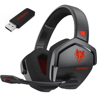 NUBWO G06 Gaming Headset met Microfoon - Over-ear Koptelefoon - Zwart Rood NUBWO G06 Gaming Headset met Microfoon - Over-ear Koptelefoon - Zwart Rood