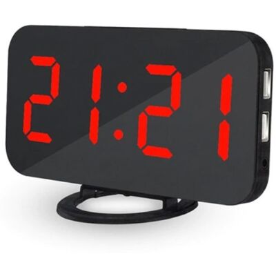July's Song Multifunctionele Digitale LED Klok - Wekker Spiegel Alarm Snooze Helderheid Aanpassing Rood July's Song Multifunctionele Digitale LED Klok - Wekker Spiegel Alarm Snooze Helderheid Aanpassing Rood