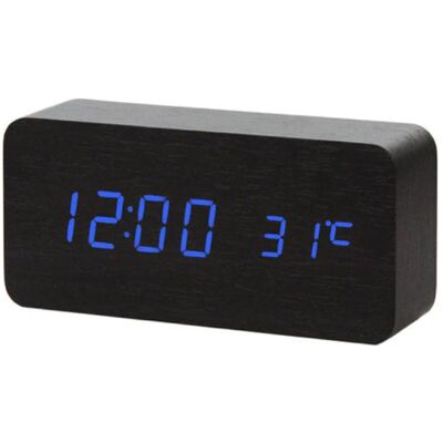 July's Song Houten Digitale LED Klok - Wekker Alarm Snooze Temperatuur Helderheid Aanpassing Zwart July's Song Houten Digitale LED Klok - Wekker Alarm Snooze Temperatuur Helderheid Aanpassing Zwart
