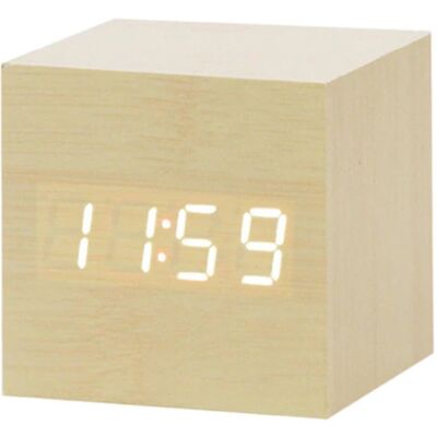 July's Song Houten Digitale LED Klok - Wekker Alarm Snooze Helderheid Aanpassing Bruin July's Song Houten Digitale LED Klok - Wekker Alarm Snooze Helderheid Aanpassing Bruin