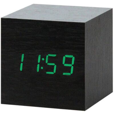 July's Song Houten Digitale LED Klok - Wekker Alarm Snooze Helderheid Aanpassing Zwart July's Song Houten Digitale LED Klok - Wekker Alarm Snooze Helderheid Aanpassing Zwart