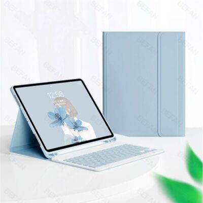 ABEIFAN Toetsenbord Hoes voor iPad Pro (10.5") - QWERTY Multifunctionele Keyboard Bluetooth Smart Cover Case Hoesje Blauw ABEIFAN Toetsenbord Hoes voor iPad Pro (10.5") - QWERTY Multifunctionele Keyboard Bluetooth Smart Cover Case Hoesje Blauw
