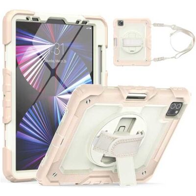 R-JUST Armor Hoesje voor iPad Air 3 Pro (10.5") met Kickstand / Polsband / Pennenhouder - Heavy Duty Cover Case Rose Gold R-JUST Armor Hoesje voor iPad Air 3 Pro (10.5") met Kickstand / Polsband / Pennenhouder - Heavy Duty Cover Case Rose Gold