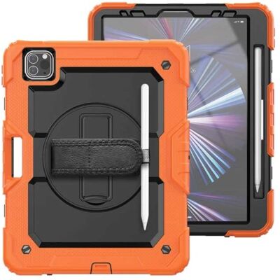 R-JUST Armor Hoesje voor iPad Pro 12.9" (2020) met Kickstand / Polsband / Pennenhouder - Heavy Duty Cover Case Oranje R-JUST Armor Hoesje voor iPad Pro 12.9" (2020) met Kickstand / Polsband / Pennenhouder - Heavy Duty Cover Case Oranje