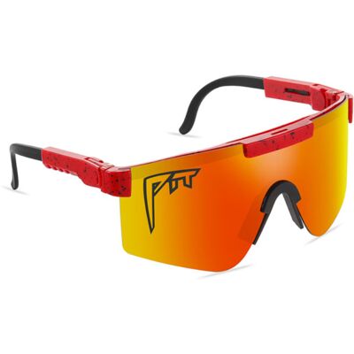 PIT VIPER Gepolariseerde Zonnebril - Fiets Ski Sport Bril Shades UV400 Rood Oranje PIT VIPER Gepolariseerde Zonnebril - Fiets Ski Sport Bril Shades UV400 Rood Oranje