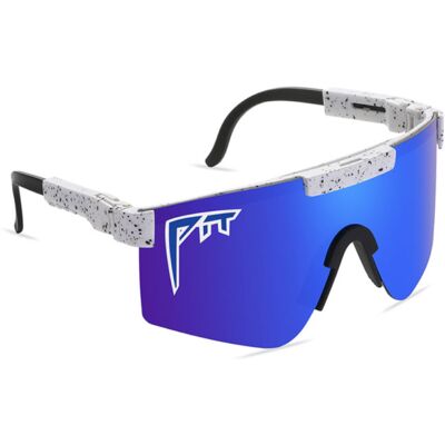 PIT VIPER Gepolariseerde Zonnebril - Fiets Ski Sport Bril Shades UV400 Grijs Blauw PIT VIPER Gepolariseerde Zonnebril - Fiets Ski Sport Bril Shades UV400 Grijs Blauw