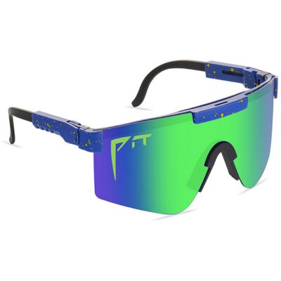 PIT VIPER Gepolariseerde Zonnebril - Fiets Ski Sport Bril Shades UV400 Blauw Groen PIT VIPER Gepolariseerde Zonnebril - Fiets Ski Sport Bril Shades UV400 Blauw Groen