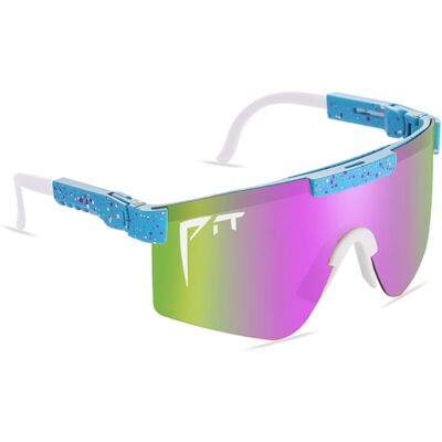 PIT VIPER Gepolariseerde Zonnebril - Fiets Ski Sport Bril Shades UV400 Blauw Roze Groen PIT VIPER Gepolariseerde Zonnebril - Fiets Ski Sport Bril Shades UV400 Blauw Roze Groen