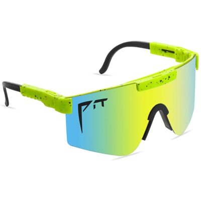 PIT VIPER Gepolariseerde Zonnebril - Fiets Ski Sport Bril Shades UV400 Groen Geel Blauw PIT VIPER Gepolariseerde Zonnebril - Fiets Ski Sport Bril Shades UV400 Groen Geel Blauw