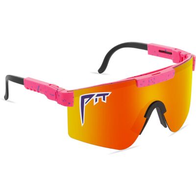 PIT VIPER Gepolariseerde Zonnebril - Fiets Ski Sport Bril Shades UV400 Roze Oranje PIT VIPER Gepolariseerde Zonnebril - Fiets Ski Sport Bril Shades UV400 Roze Oranje