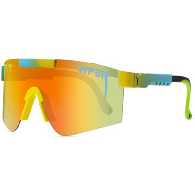 PIT VIPER Gepolariseerde Zonnebril - Fiets Ski Sport Bril Shades UV400 Blauw Geel Oranje PIT VIPER Gepolariseerde Zonnebril - Fiets Ski Sport Bril Shades UV400 Blauw Geel Oranje