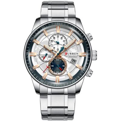 Curren Staal Luxe Horloge - Bandje Analoog Kwarts Roestvrij Uurwerk voor Heren - Zilver-Goud Curren Staal Luxe Horloge - Bandje Analoog Kwarts Roestvrij Uurwerk voor Heren - Zilver-Goud