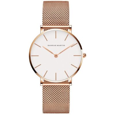 Hannah Martin Dames Horloge - Anoloog Uurwerk Mesh Bandje voor Vrouwen - CH36-WFF Hannah Martin Dames Horloge - Anoloog Uurwerk Mesh Bandje voor Vrouwen - CH36-WFF