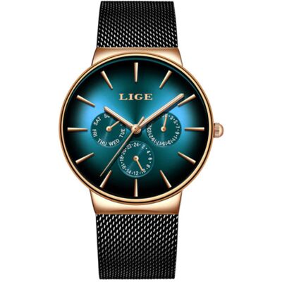 Lige Luxe Horloge Heren - Anoloog Kwarts Uurwerk voor Mannen Groen Lige Luxe Horloge Heren - Anoloog Kwarts Uurwerk voor Mannen Groen