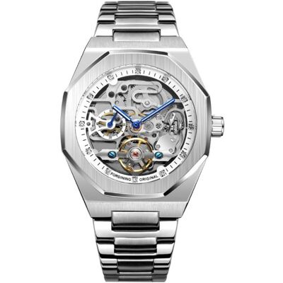 Forsining Mechanisch Roestvrij Staal Luxe Horloge voor Heren - Zakelijk Mode Polshorloge Zilver Wit Forsining Mechanisch Roestvrij Staal Luxe Horloge voor Heren - Zakelijk Mode Polshorloge Zilver Wit