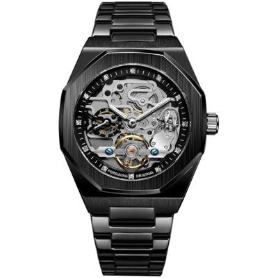 Forsining Mechanisch Roestvrij Staal Luxe Horloge voor Heren - Zakelijk Mode Polshorloge Zwart Forsining Mechanisch Roestvrij Staal Luxe Horloge voor Heren - Zakelijk Mode Polshorloge Zwart